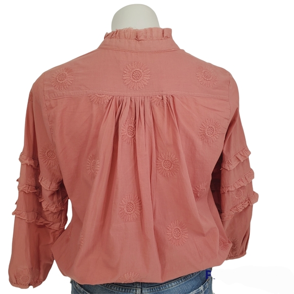 Isabella Sinclair Sunflower Embroidered Shirt - Picture 5 of 8